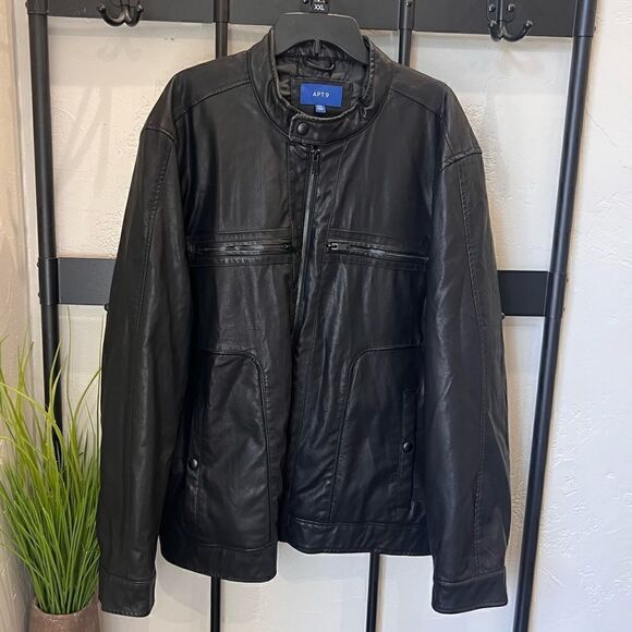Apt 9 vegan leather jacket black size XXL NWOT - Picture 2 of 13